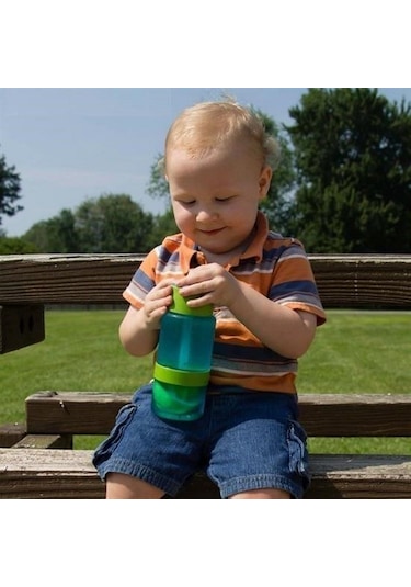 Narenciye Limon Sıkmalı Pratik Detoks Toksin Atıcı Su Matarası Spor Şişesi Şeffaf