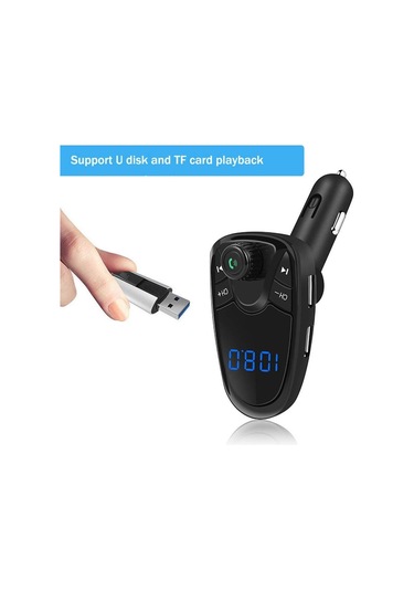 M1 Araba Bluetooth Mp3 Büyük Ekran Çift Usb Bağlantı Noktası Şarj Araba Fm Verici Araba Bluetooth Hands-free