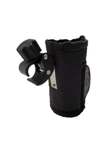 Evrensel Bebek Arabası Bardak Tutucu Oxford Arabası Organizatör Altın - Siyah