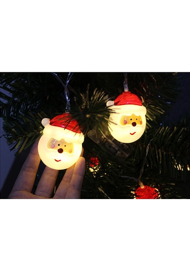 Shineyee Noel Gönüllü Beyazı Led Işık Zinciri - 3 Metre 20 Işık, Renkli, Pil Li Pil Dahil Değil