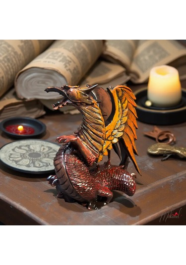 Alevle Mühürlü Nöbetçi - Ejderha Nefes Alan Ateş Heykeli, El