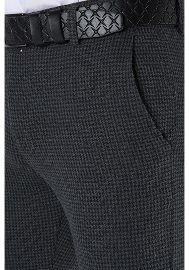 Füme Slim Fit Pamuklu İtalyan Kesim Pantolon Füme