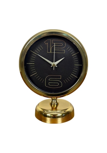 Elite Black Gold 25 X 20 Cm Metal Masa Saati Çok Renkli
