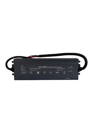 HazarLed 24 Volt 6,3 Amper Ip67 Su Geçirmez Dış Cephe Led Adaptör 150 Watt