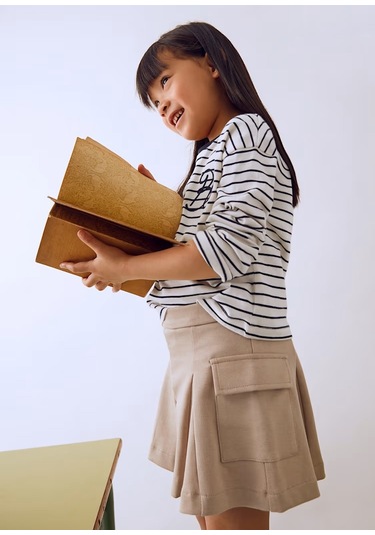 Mayoral Kız Çocuk Şort Etek 4910 Bej