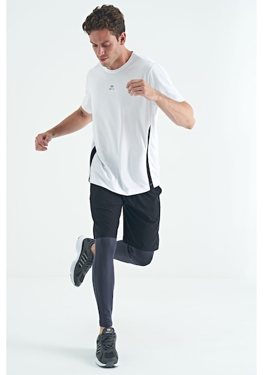 Tommy Life Antrasit Logo Baskılı Yüksel Bel Slim Fit Aktif Spor Erkek Tayt - 84989 Antrasit