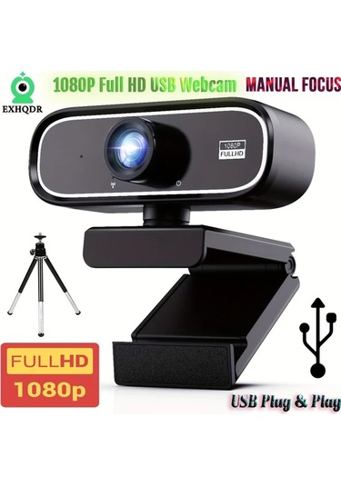 Chuangyinshop Fhd-1080p Webcam Q5 Black Exhqdr Q5 Uhd 4k 120 Derece Genis Acili Usb Kamera Tip C Adaptorlu Tripod