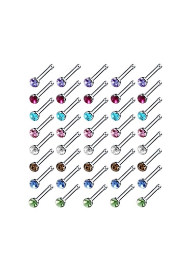 Suntek Kadın Kızlar Için Paslanmaz Çelik Burun Halkası Hoop Çok Renkli