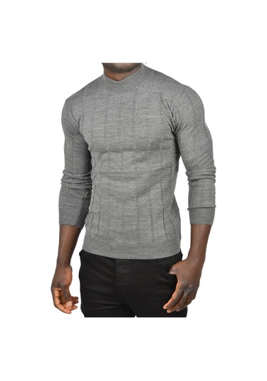 Deepsea Erkek Füme Slim Fit Likralı Tüylenme Yapmayan Yarım Balıkçı Çizgili Triko Yarım Boğazlı Kazak 2505503 Füme Deepsea Erkek Füme Slim Fit Likralı Tüylenme Yapmayan Yarım Balıkçı Çizgili Triko Yarım Boğazlı Kazak 2505503 Füme