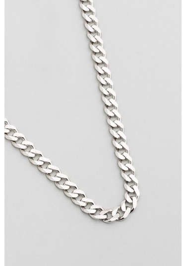 Perseus 60 Cm Gümüş Erkek Zincir Kolye Gri