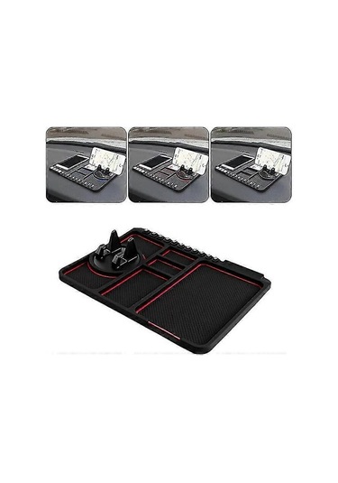 Araba Gösterge Paneli Kaymaz Paspas, Cep Telefonu, Güneş Gözlüğü, Anahtarlar, Kırmızı Paralar İçin Telefon Tutuculu Kaymaz Yapışkan Panel