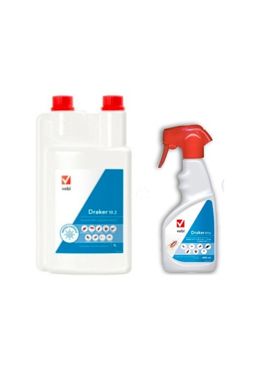 Vebi Draker 10.2 Konsantre 1 L + Mikrokapsüllenmiş Genel Haşere İlacı 400 ML