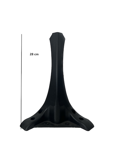 4 Adet Siyah Lükens Mobilya Puf Ayağı Ayak Plastik