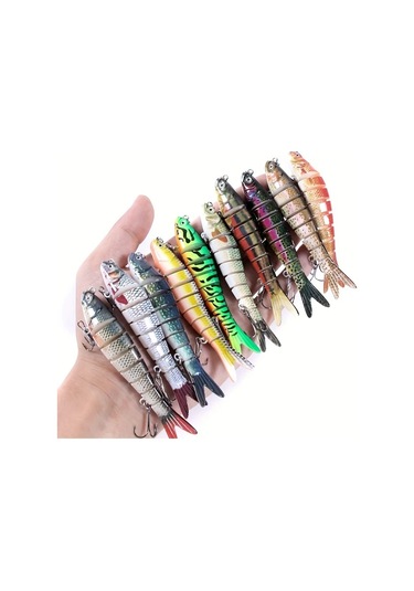 Fochsia 10'lu Paket Çok Renkli Abs Yem Balıkçılık Oltası Levrek Alabalık Morina Somon İçin