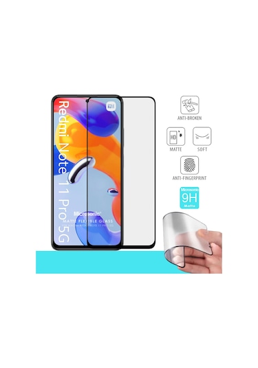 Microsonic Xiaomi Redmi Note 11 Pro 5g Seramik Matte Flexible Ekran Koruyucu Siyah
