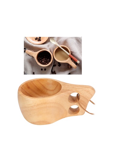 Maiyame Doğal Ahşap Taşınabilir Kahve Kupası - Çevre Dostu Ve Dayanıklı Mutfak Eşyası Diğer
