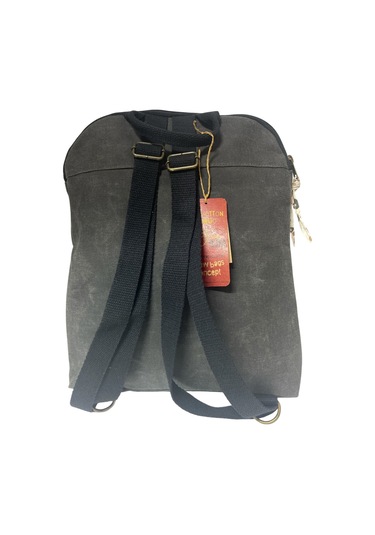 Vintage Kanvas Renkli Otantik Günlük Gezi Seyahat Sırt Çantası Lucas Bag 30 Cm X 37 Cm Siyah