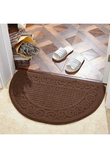 Shineyee Ev İçi Yuvarlak Yarıçaplı Anti Kayma Banyo Girişi Paspas, Evde Kullanıma Uygun, Hediye Seçeneği Ve Logo Özelliği Gri Diğer