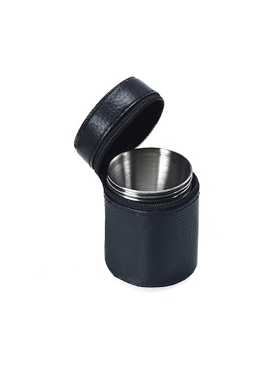 4 Adet Çelik Shot Kahve Kamp Bardağı Df37 Gri