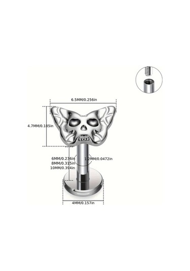 Willowhaven 1 Adet Hipoalerjen Titanyum Kulak Burun Dudak Piercing Uniseks Parti 1.2x8mm Altın Altın