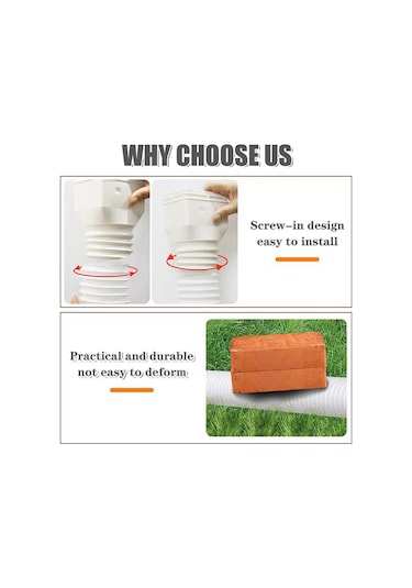 Qingmipy Esnek Yağmur Oluğu Uzatma Hortumu - 21-60 İnç Uzunluk, 3x4in Ve 2x3in Bağlantılı, Vida Dahil