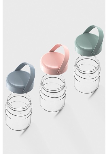 Renga Macro 900 Ml 3'lü Cam Kavanoz Seti 131061 Renkli Renkli