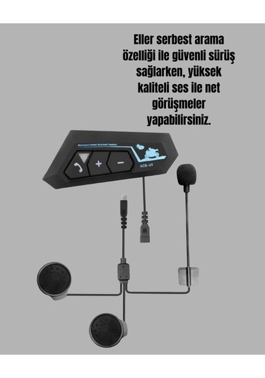 Bfs Motosiklet Sürüşleri İçin Bt22 Kask Bluetooth Kulaklık Mikrofonlu