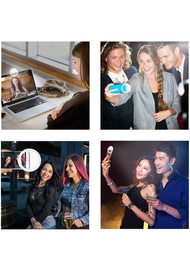 Singree "usb Şarjlı 3 Seviyeli Led Selfie Halka Işığı - Telefon & Kamera İçin Taşınabilir Aydınlatma" 112 Karakter Beyaz