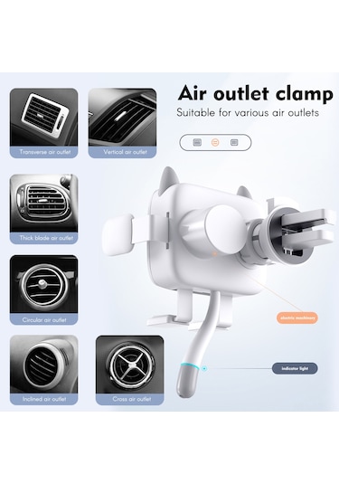 Geeroyoo Otomatik Açılış-kapama Araç Vantilatörlü Kablosuz Şarj Cihazı, 15w Hızlı Şarj, 4.7-7 İnç Telefonlar İçin Navigasyon Tutucusu Siyah Siyah