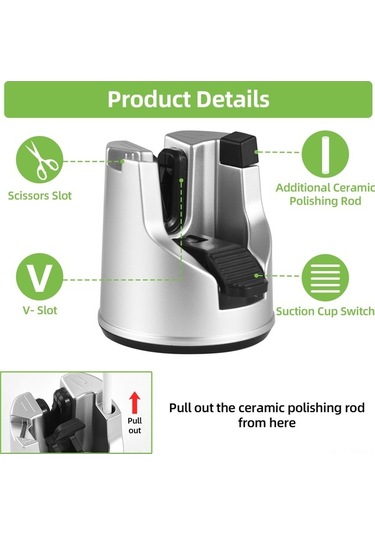 Novahub Çok Amaçlı Bıçak Bileme Aleti - Emici Tabanlı, Dayanıklı Tungsten Çelik, Renkli Tasarım Çok Renkli