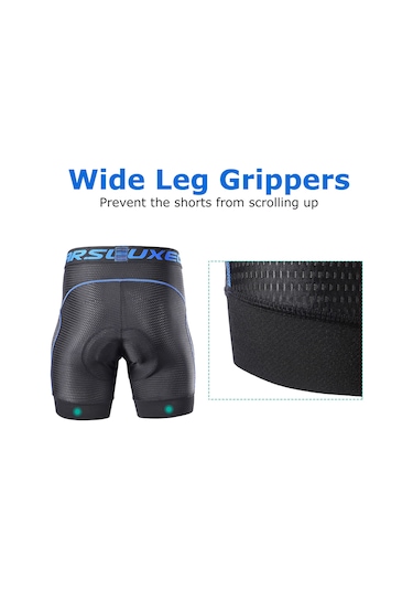 Arsuxeo Erkekler Bisiklet İç Giyim Şort 5d Jel Yastıklı Xl Gri