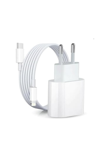 20w Gerçek Güç Pd Type-c Adaptör + 27w Type-c To Lightning Kablolu Hızlı Şarj Set