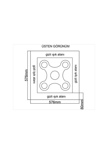 Motifpiyer Spotlu Gizli Işıklı Tavan Göbeği Sgt