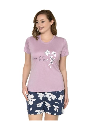 Alperi 76-80 Kadın Şortlu Kısa Kollu Pijama Takım 001