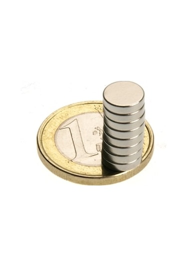 8 X 2 Mm Yuvarlak Neodyum Mıknatıs - 100 Adet