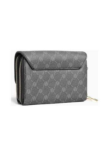 Armine 381 Kadın El Çantası Siyah Baskılı Siyah Baskılı