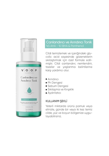 Voop Aha-Bha İçerikli Gözenek Sıkılaştırıcı Tonik 200 ML