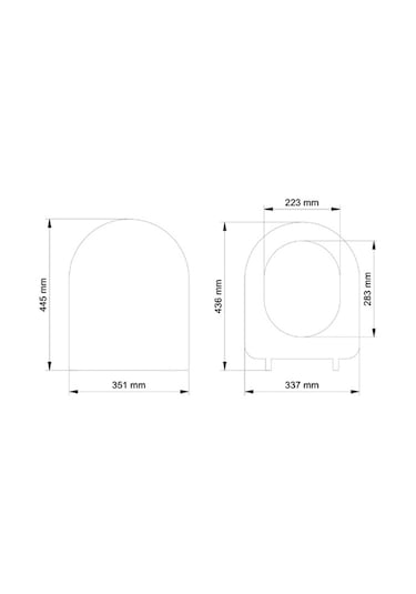 Gala Slim Model Yavaş Kapanan Amortisörlü Klozet Kapağı Ultra İnce Tasarım