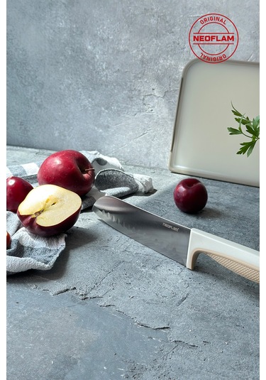 Neoflam Fika Microban Santoku Bıçağı 18 Cm Bej D-neofsk018