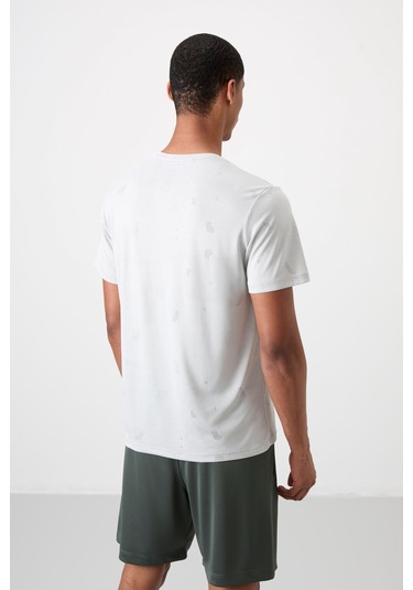 Tommy Life Taş Polyester Jakarlı İnce Esnek Standart Fit Erkek  T-shirt - 88397 001