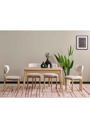 Hida Mutfak Masa Takımı Beyaz