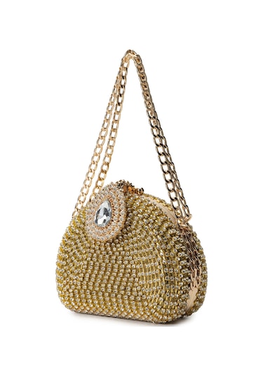 Tamer Tanca Kadın Vegan Sarı El Çantası 1083 004 Bn Cnt Sk24-25 Altın Altın