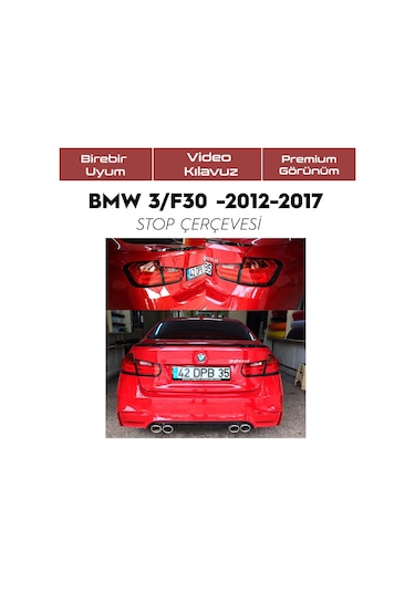 Bmw 3 / F30 2012-2017 Stop Çerçeve Parlak Siyah
