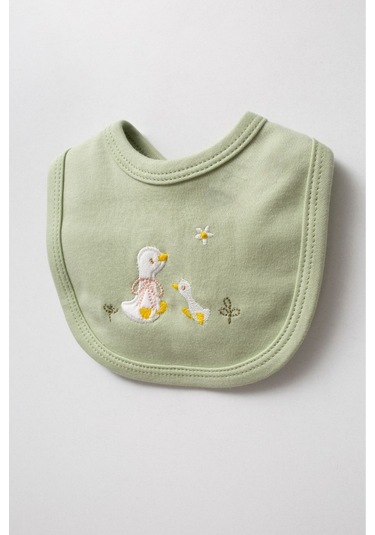 Bebitof Sevimli Sepetteki Ördek Desenli 10 Parça Kutulu Yenidoğan Hastane Çıkışı Zıbın Seti Yeşil