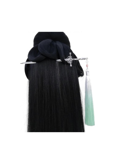 Şık Püsküllü Saç Tokası Süsü Şık Püsküllü Saç Aksesuarı Saç Tokası Geleneksel Kutlamalar İçin Mükemmelgümüş Çok Renkli