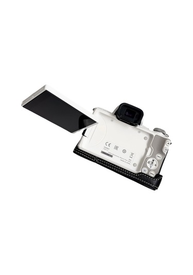 Leezsing Canon Eos M50/m50 Iı/m5 İçin Deri Kılıf - Omuz Askılı, Siyah Su Bufalo Desenli