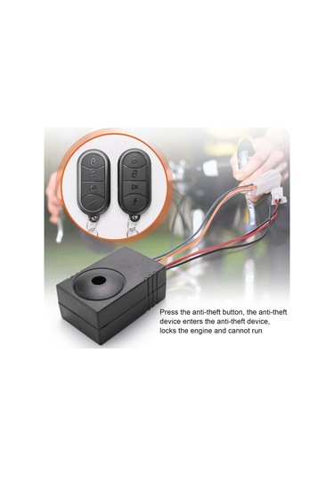 Anjiexun Ebike Alarm Sistemi Çift Uzaktan Kumanda 36v 48v 60v 72v Evrensel