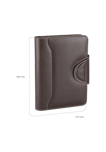 Organizer Ajanda Tarihsiz Çizgili 17x22 CM - Kahve Kahverengi