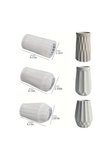 Dekoratif Mini Saksı 3 Adet-001