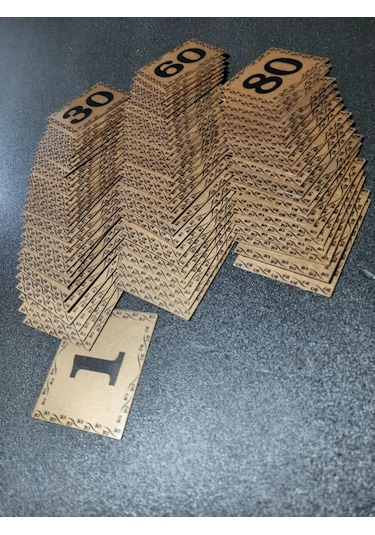 Kapı Numarası  5.5x6.5 Cm  Kendinden Yapışkanlı No:1 Den 80’E